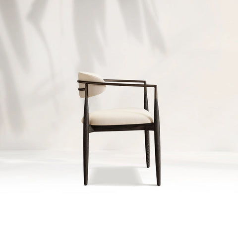 Arnod Fabric Dining Chair Mid-Century Modern Armchair