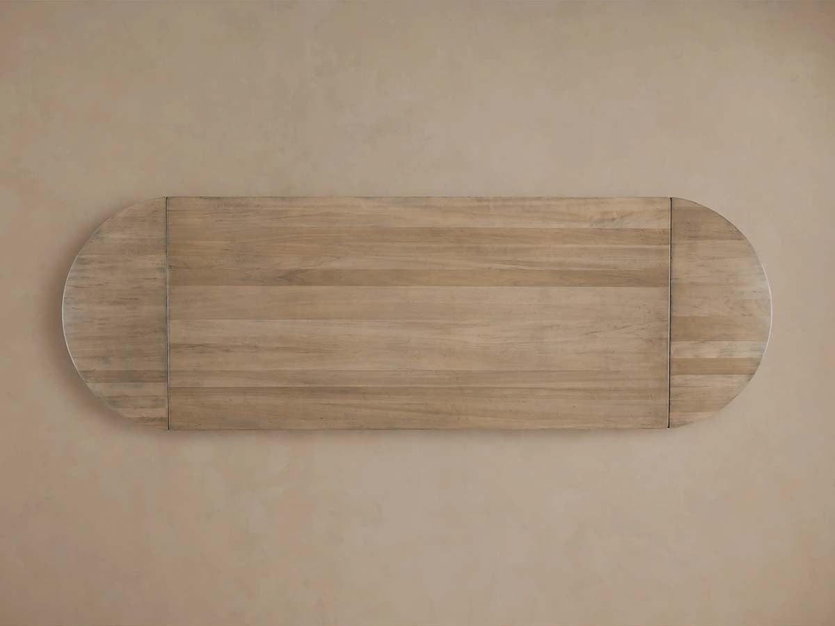 Tuscany Wood Extension Dining Table Oval Poplar Dining Table