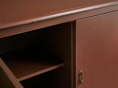 Varzi Hand-Painted Wood Storage Sideboard Antique Buffet Cabinet Tanganika