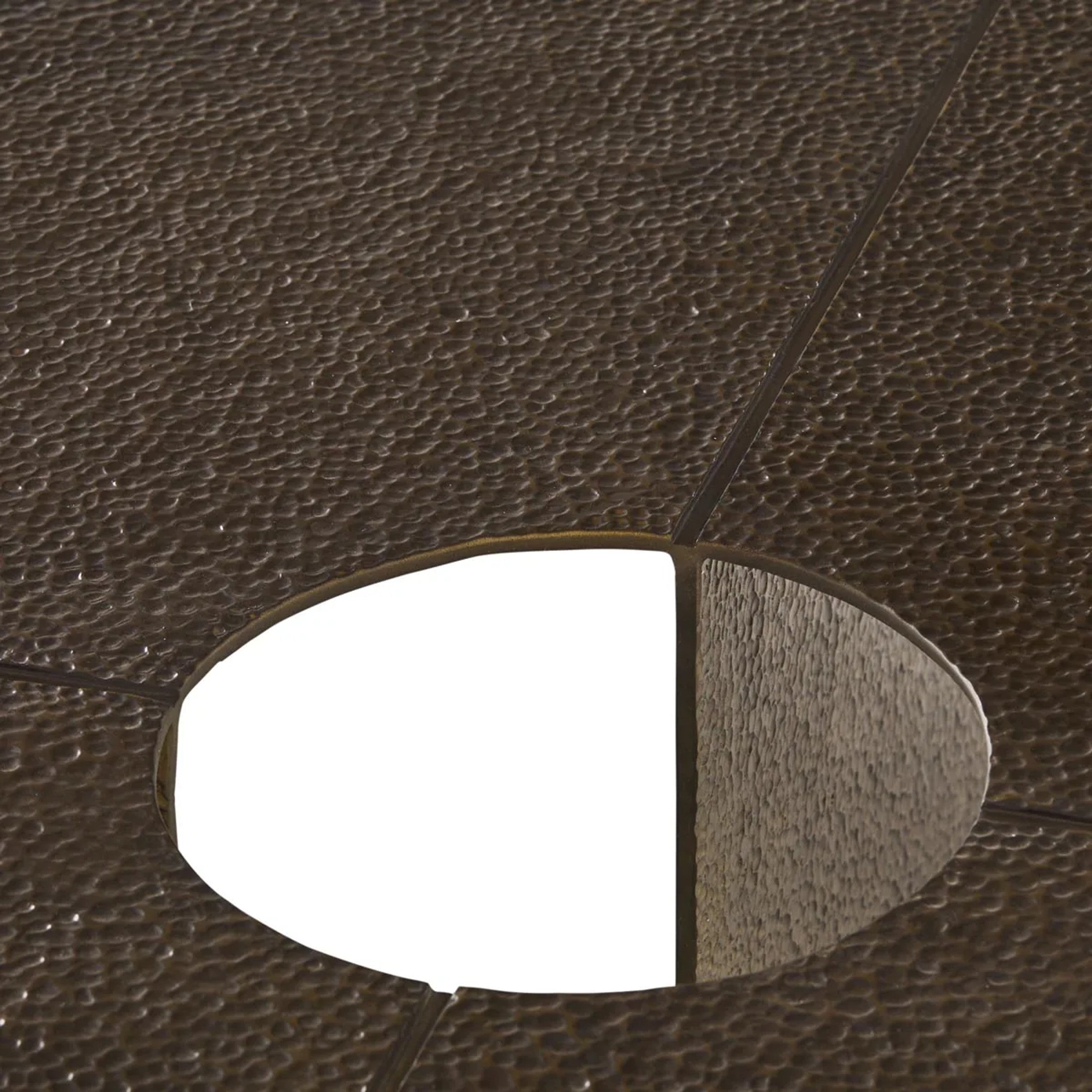 Bowie Hammered Cast Coffee Table Aluminum Sofa Center Tea Table in Antiqued Bronze