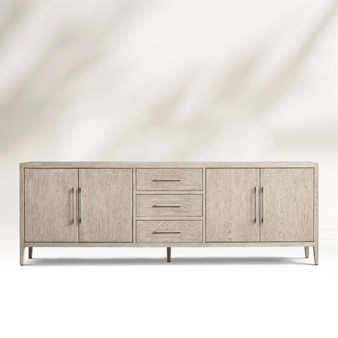 Ryze French Contemporary 4-Door Sideboard  Wide Storage Cabinet with 3 Drawers