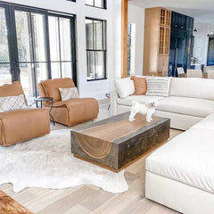 Acacius Yukas Wood Center Coffee Table Rectangular Tea Cocktail Table