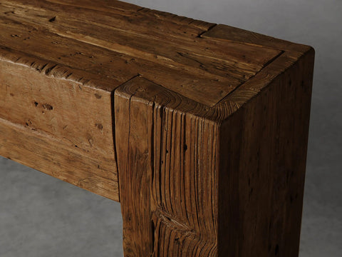 Ubud Wood Entrance Console Table Reclaimed Teak Sidewalk Table