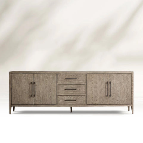 Ryze French Contemporary 4-Door Sideboard  Wide Storage Cabinet with 3 Drawers