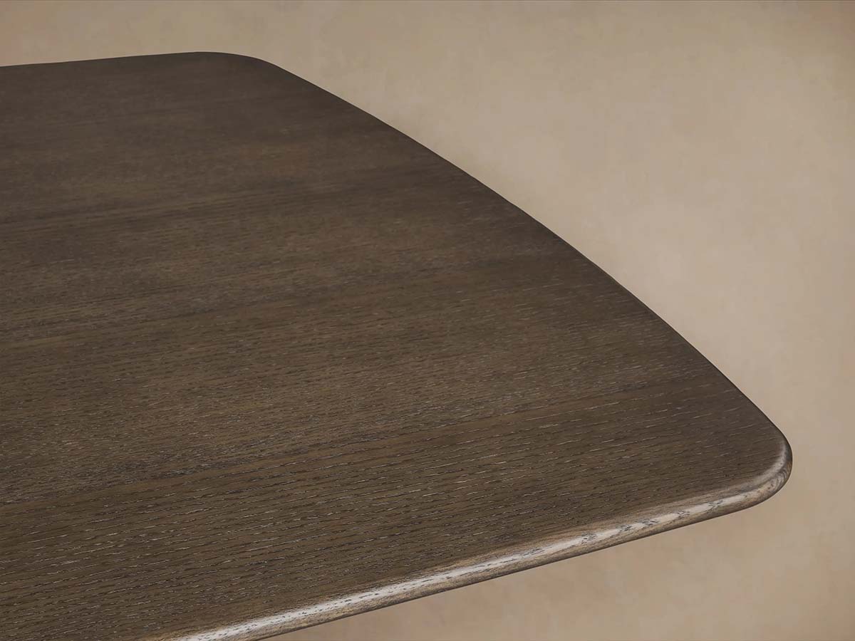 Saint Germain Rectangle Oak Top Dining Table with Wood Clement Base