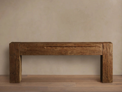 Ubud Wood Entrance Console Table Reclaimed Teak Sidewalk Table