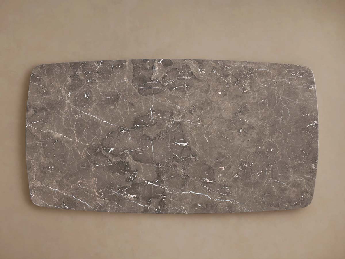 Saint Germain Marble Top Dining Table With Wood Rennes & metal Base