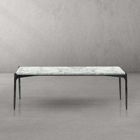 Thaddeus Rectangle Carrara Marble Coffee Table Unique Sofa Center Tea table