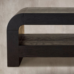 Pierre Mid-Century Modern Wood Coffee Table Sofa Center Tea Table in Oak Veneer