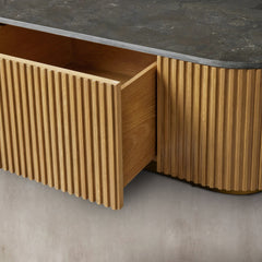 Finnley Storage Coffee Table Stone Top Sofa Center Tea Table With Drawer