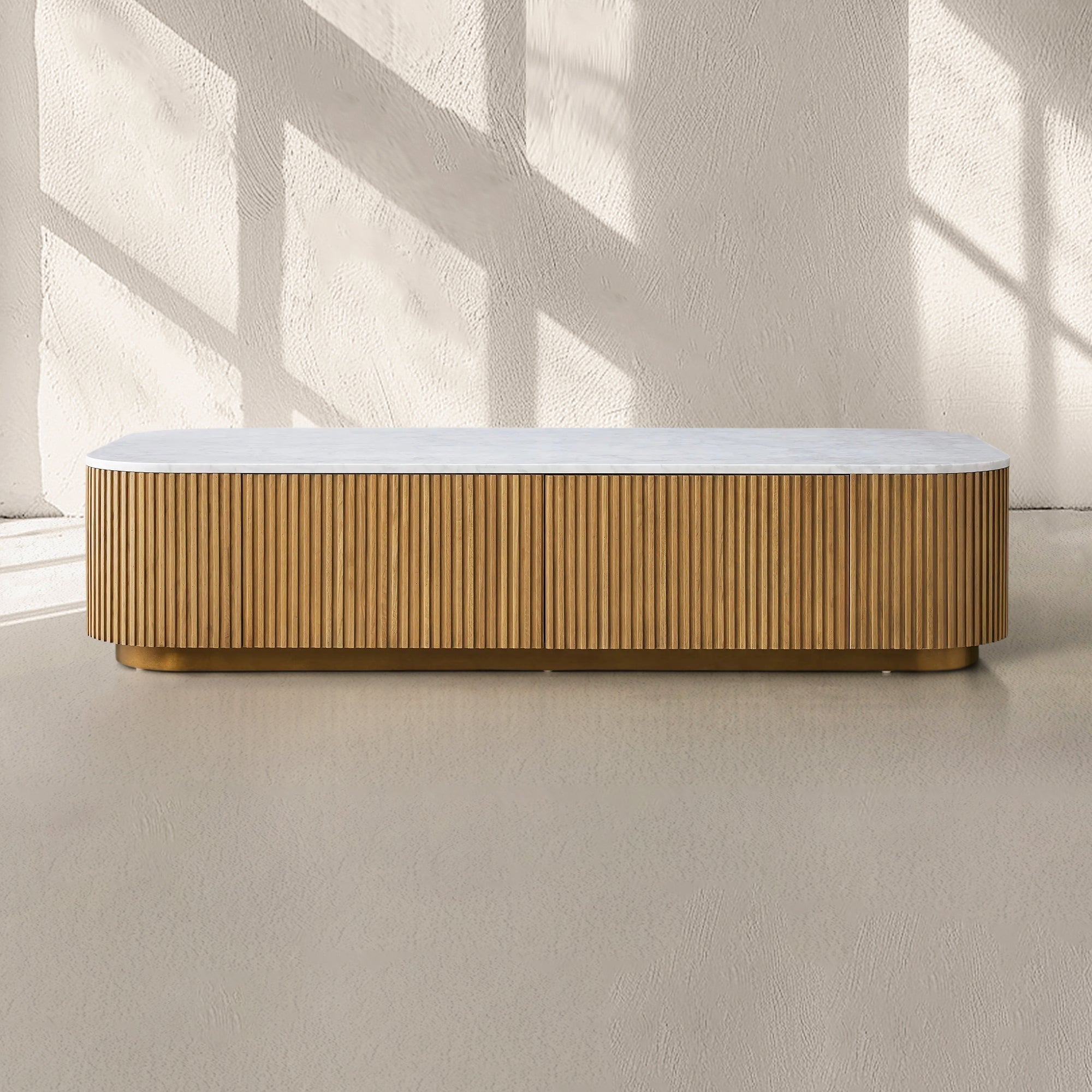 Finnley Storage Coffee Table Stone Top Sofa Center Tea Table With Drawer