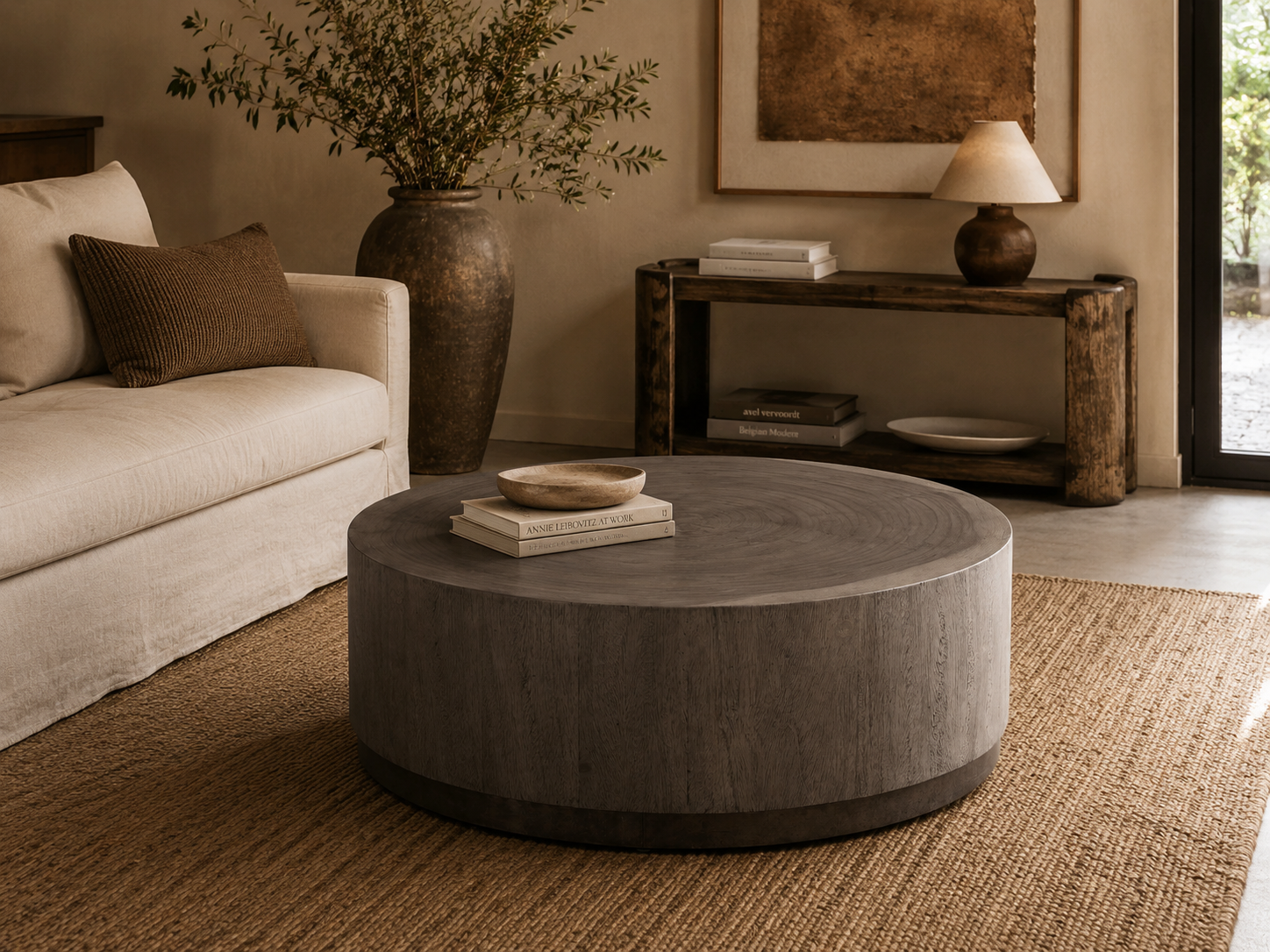 Toluca Guanacaste wood Coffee Table with Metal Base Cocktail Table Living Room Center Tea Table