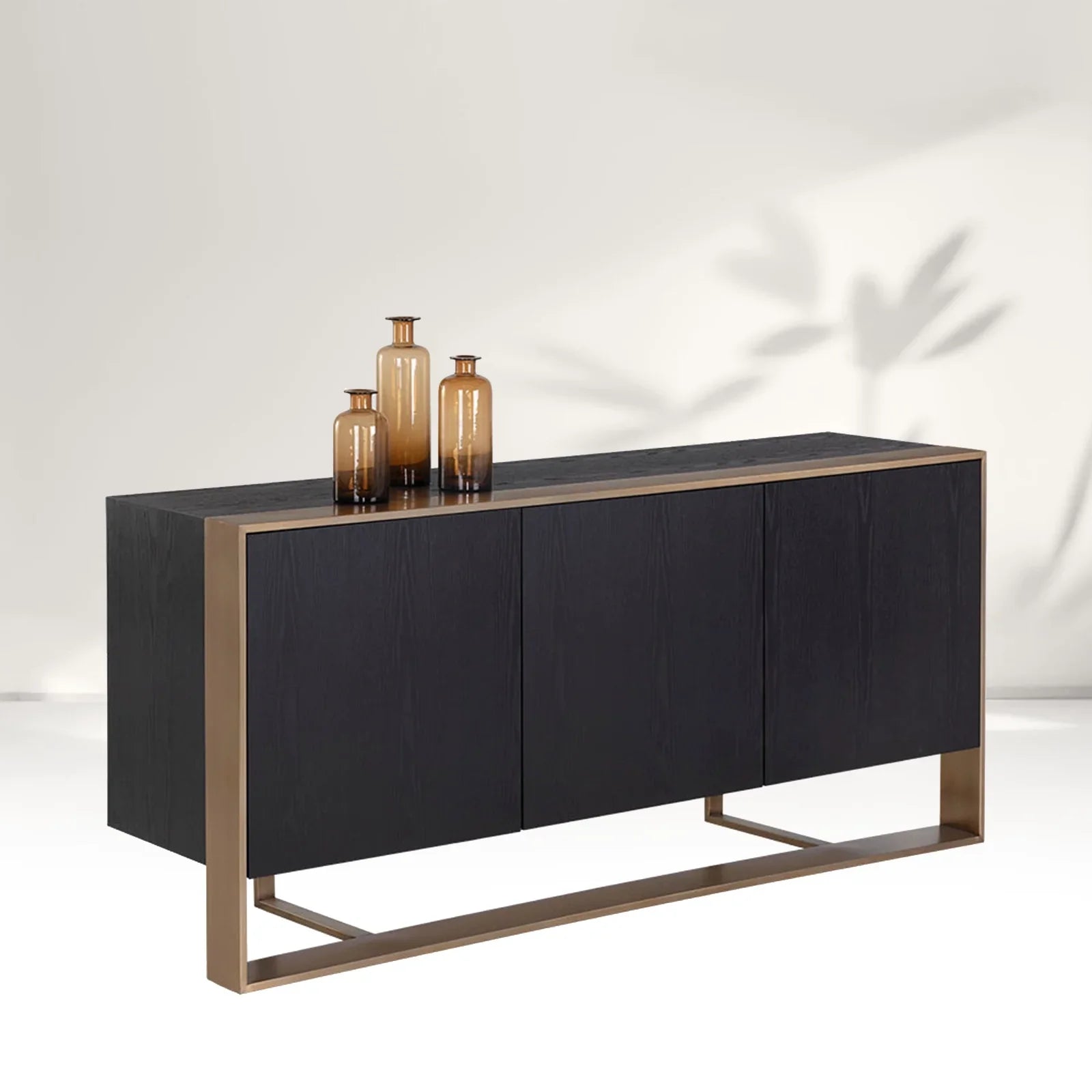 Dolton Modern Wood Sideboard Steel Frame Buffet Cabinets