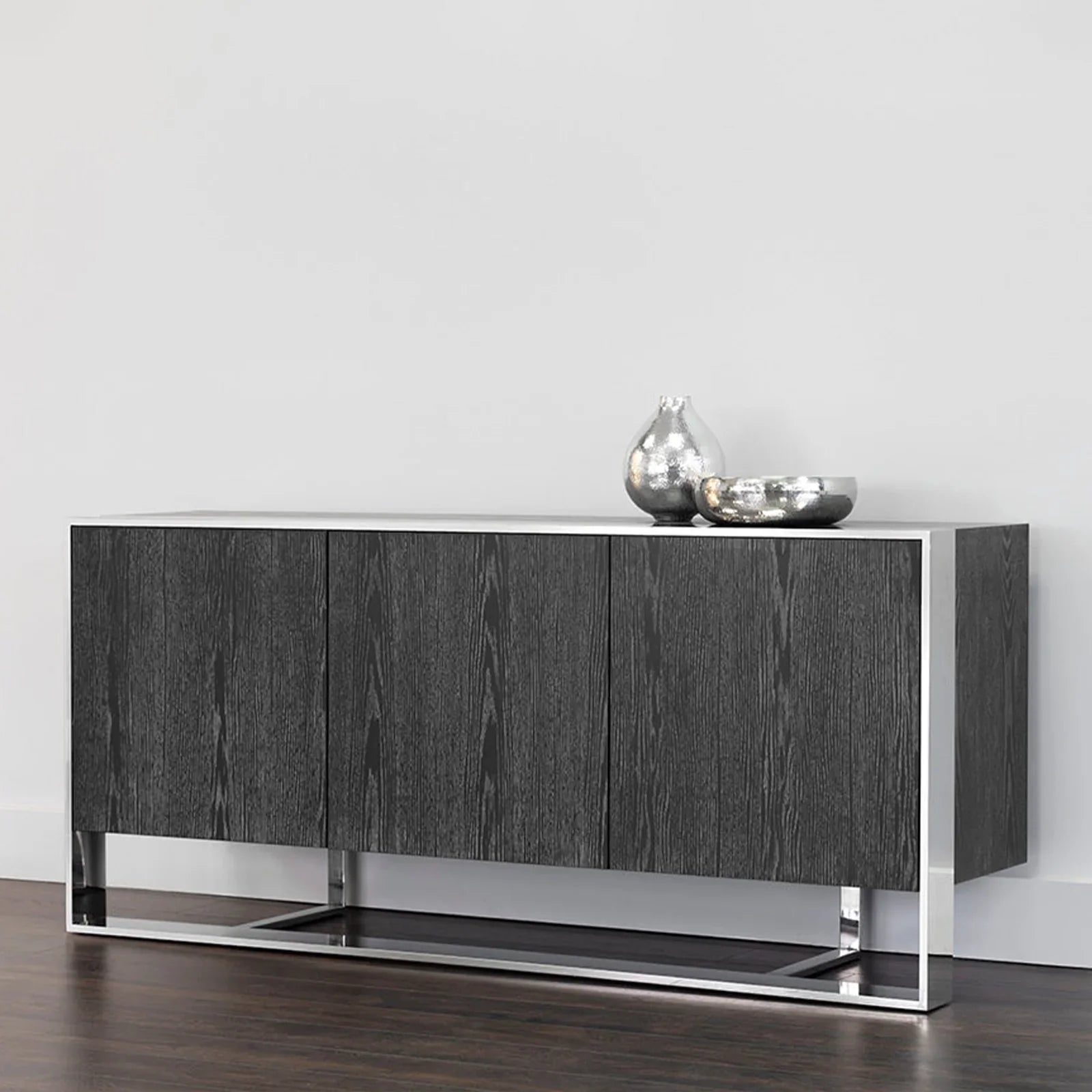 Dolton Modern Wood Sideboard Steel Frame Buffet Cabinets