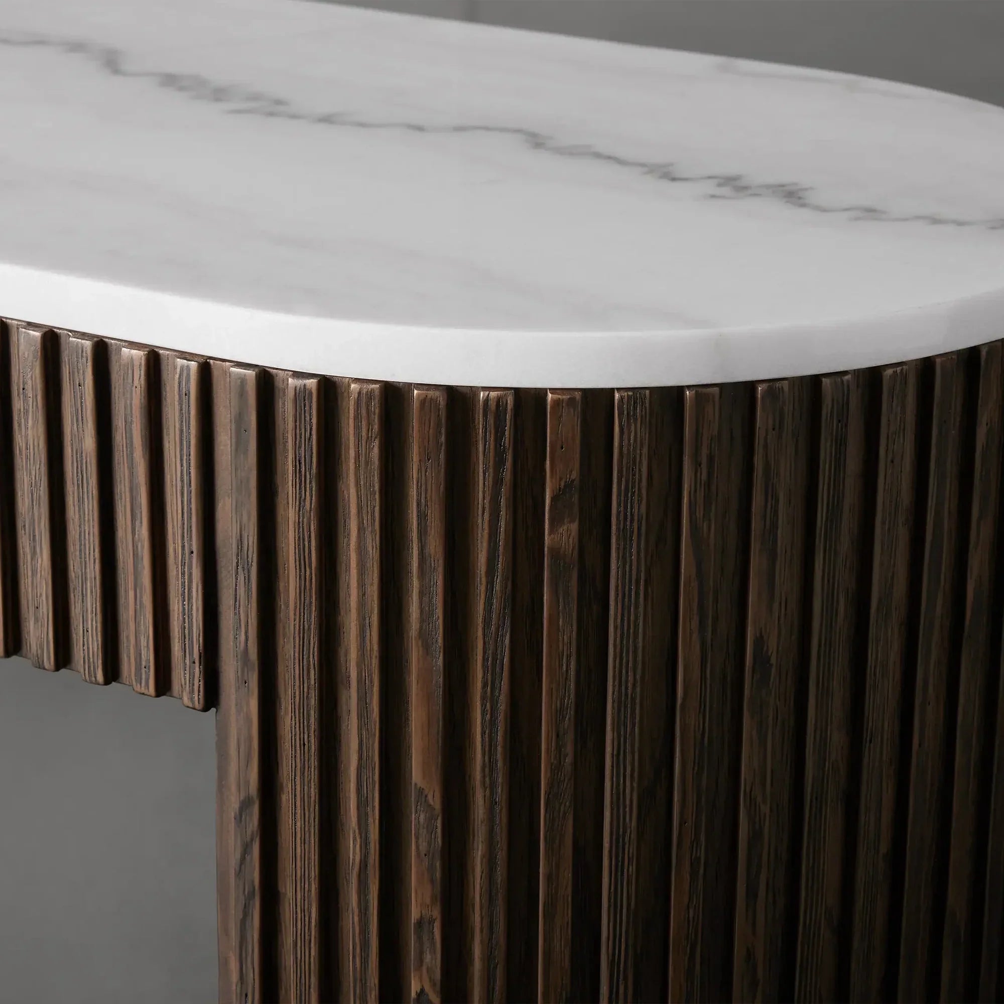 Finnley Marble Top Entryway Console Table Wood Hallway Entrance Table