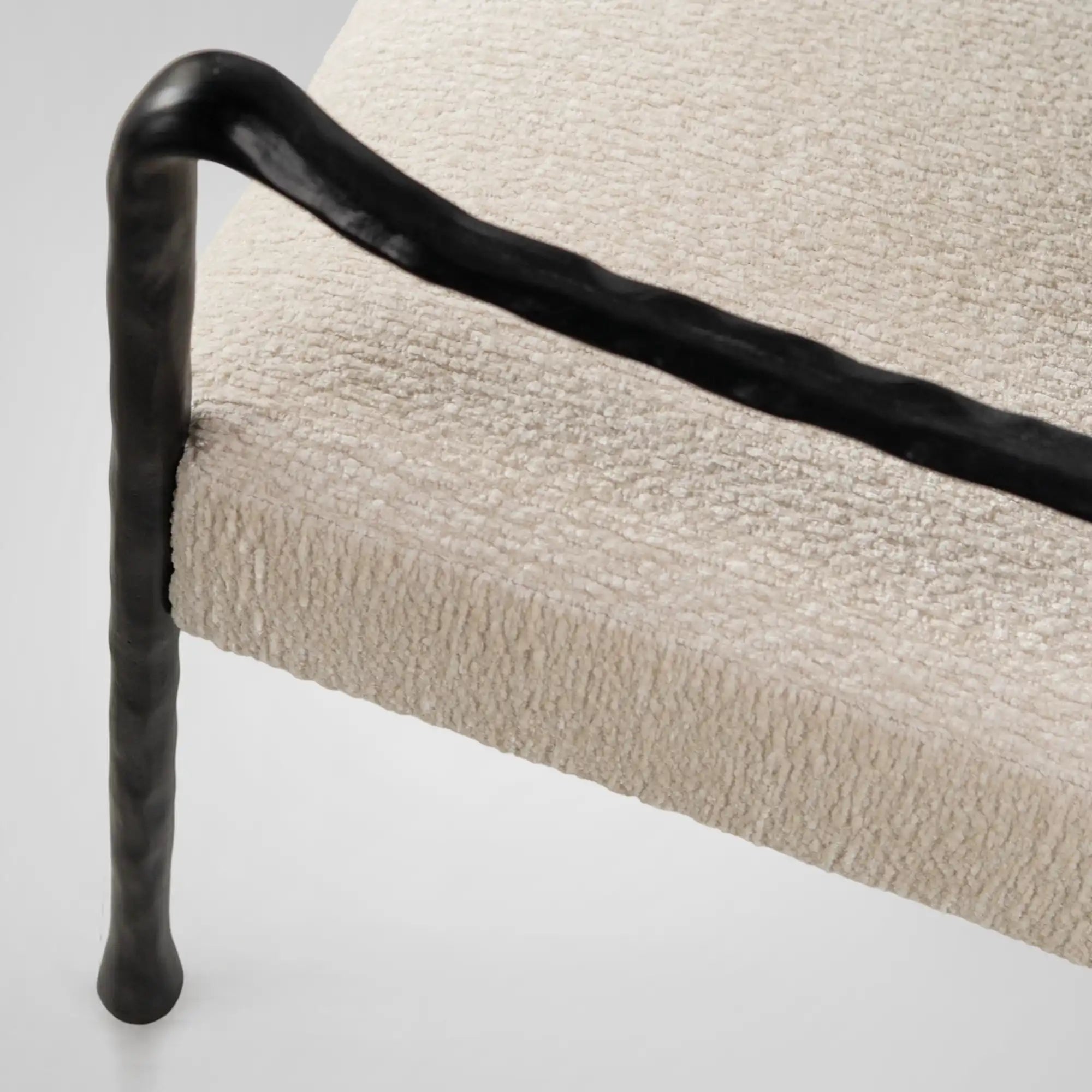 Sculptural Metal Arm Chairs