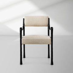 Sculptural Metal Arm Chairs