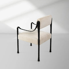 Sculptural Metal Arm Chairs