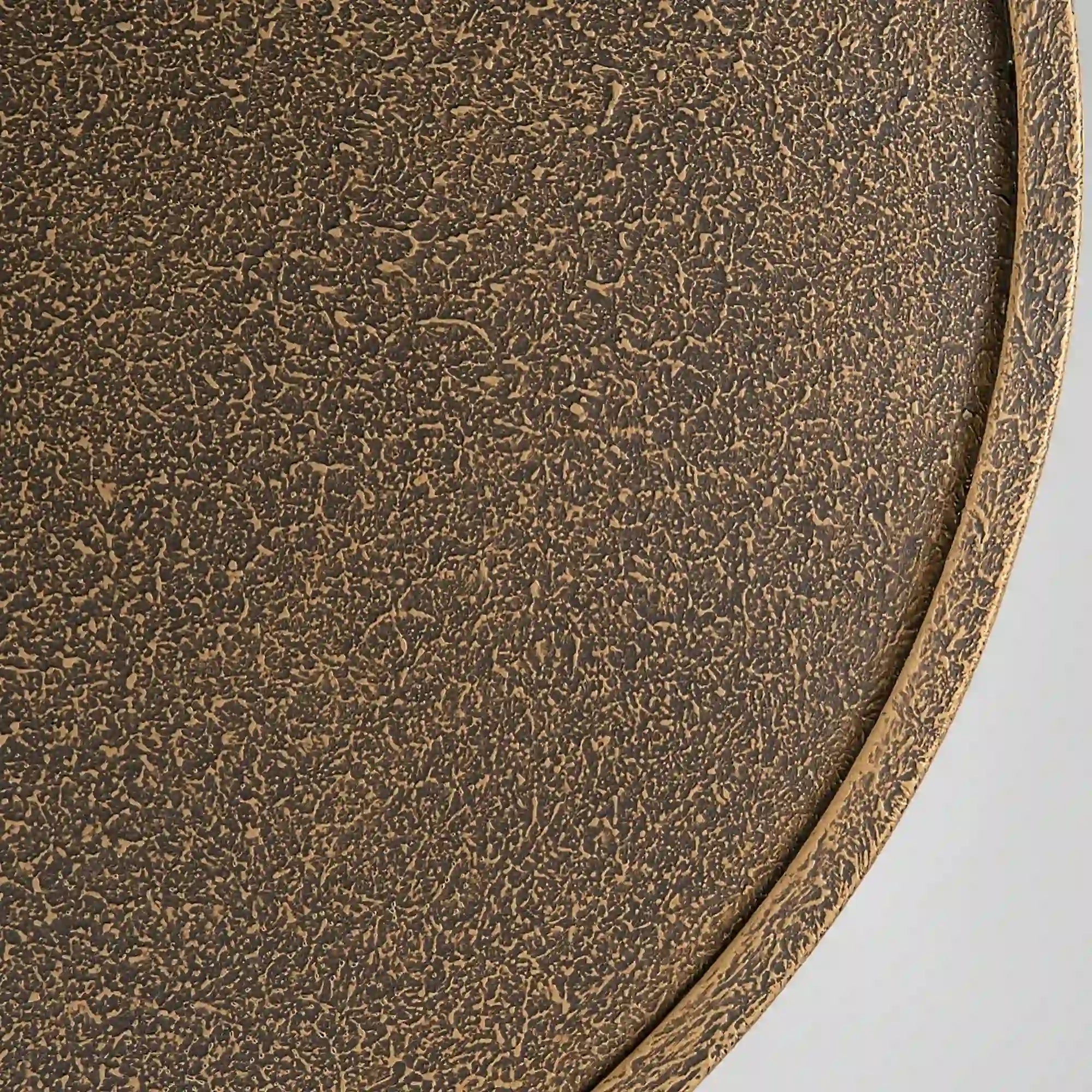 Sculptural Brass & Stone Accent Table