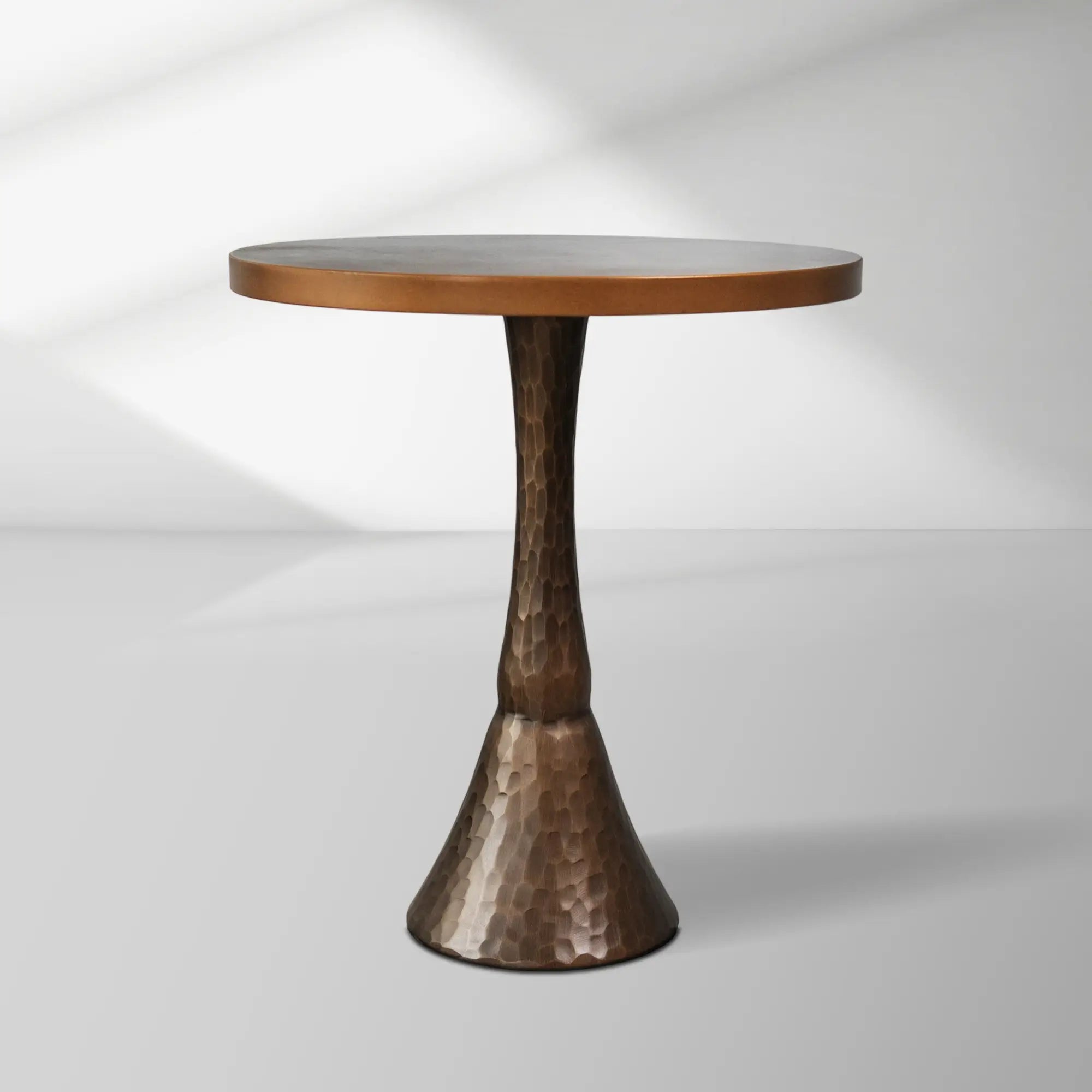 Sculptural Antique Bronze Side Table