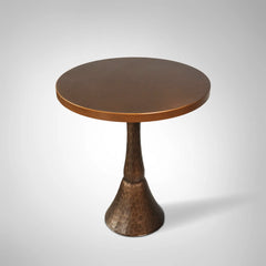 Sculptural Antique Bronze Side Table