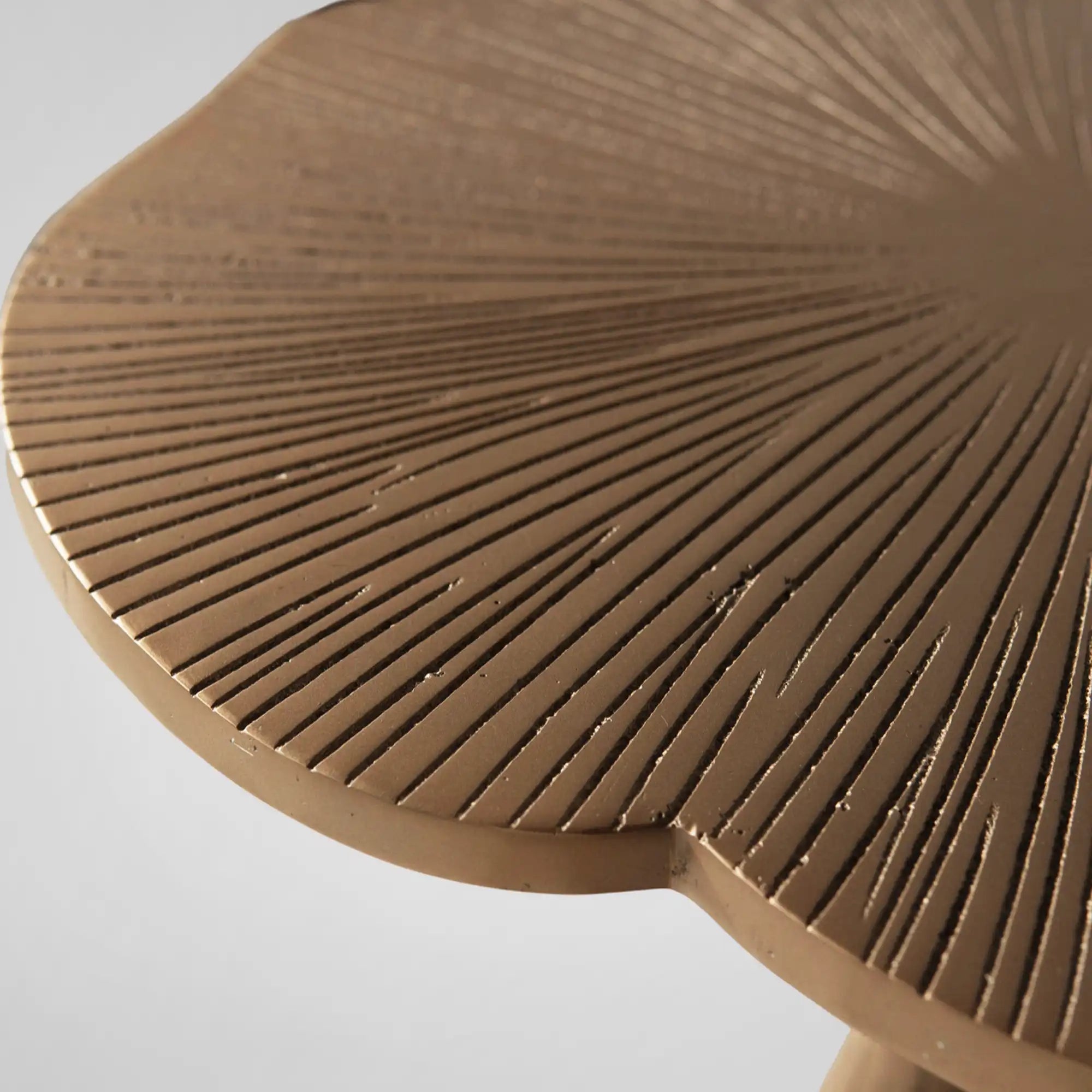 Sculptural Bronze Aluminum Side Table