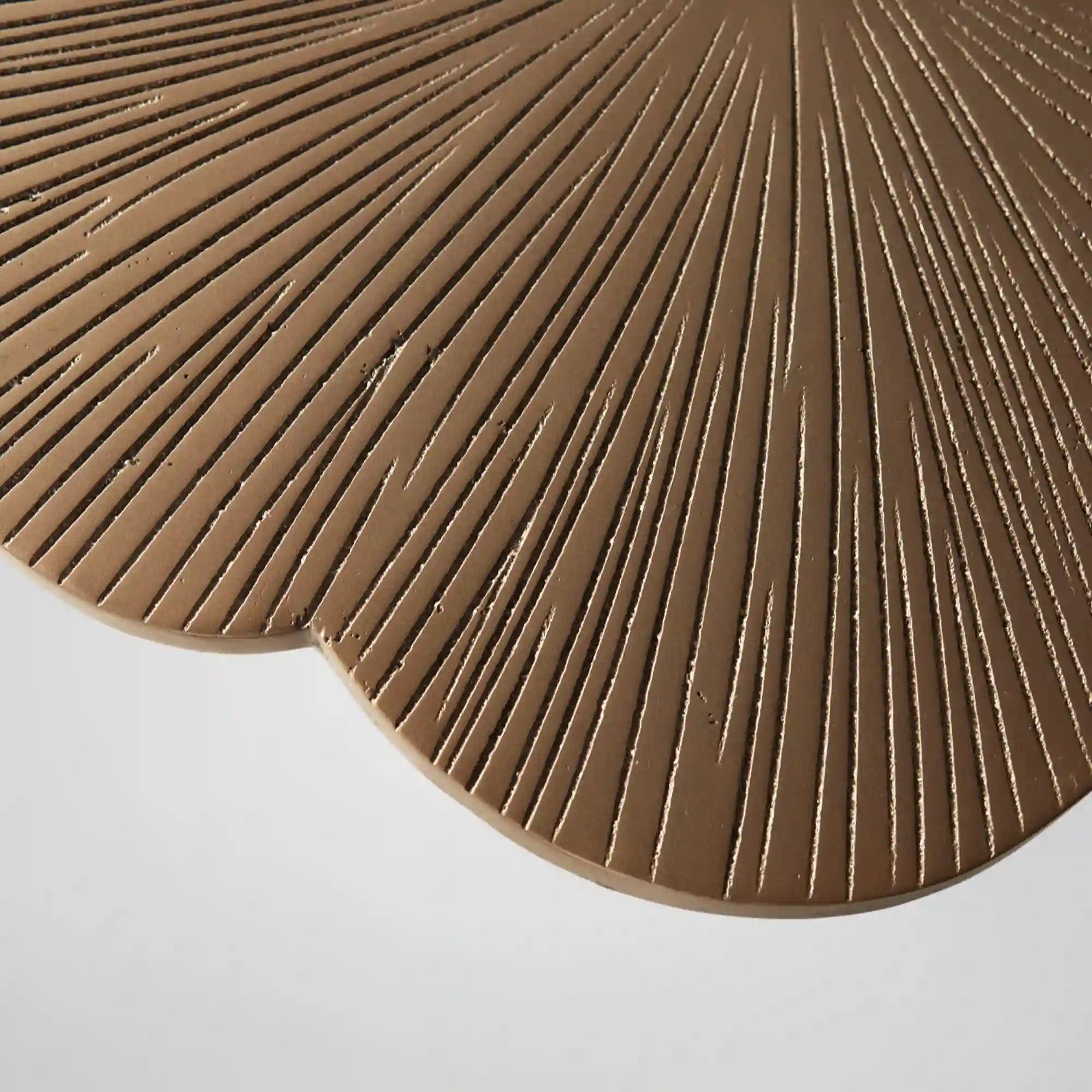 Sculptural Bronze Aluminum Side Table