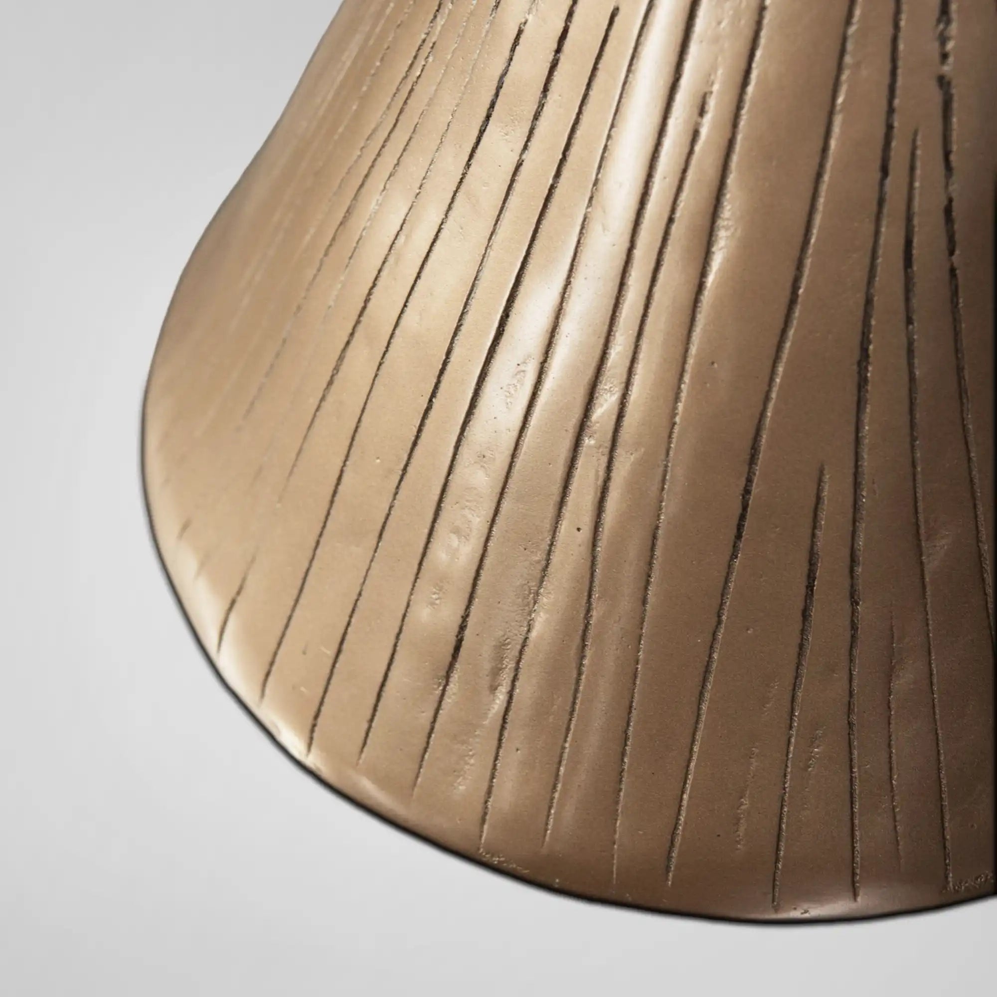 Sculptural Bronze Aluminum Side Table