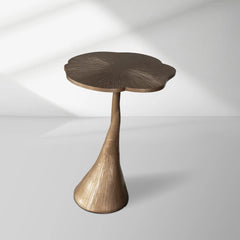Sculptural Bronze Aluminum Side Table