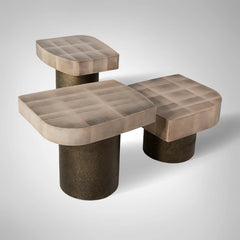 Patina Textured Metal Coffee Table