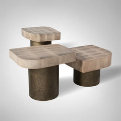 Patina Textured Metal Coffee Table