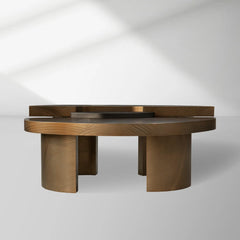Oxidized Brass Sculptural Coffee Table