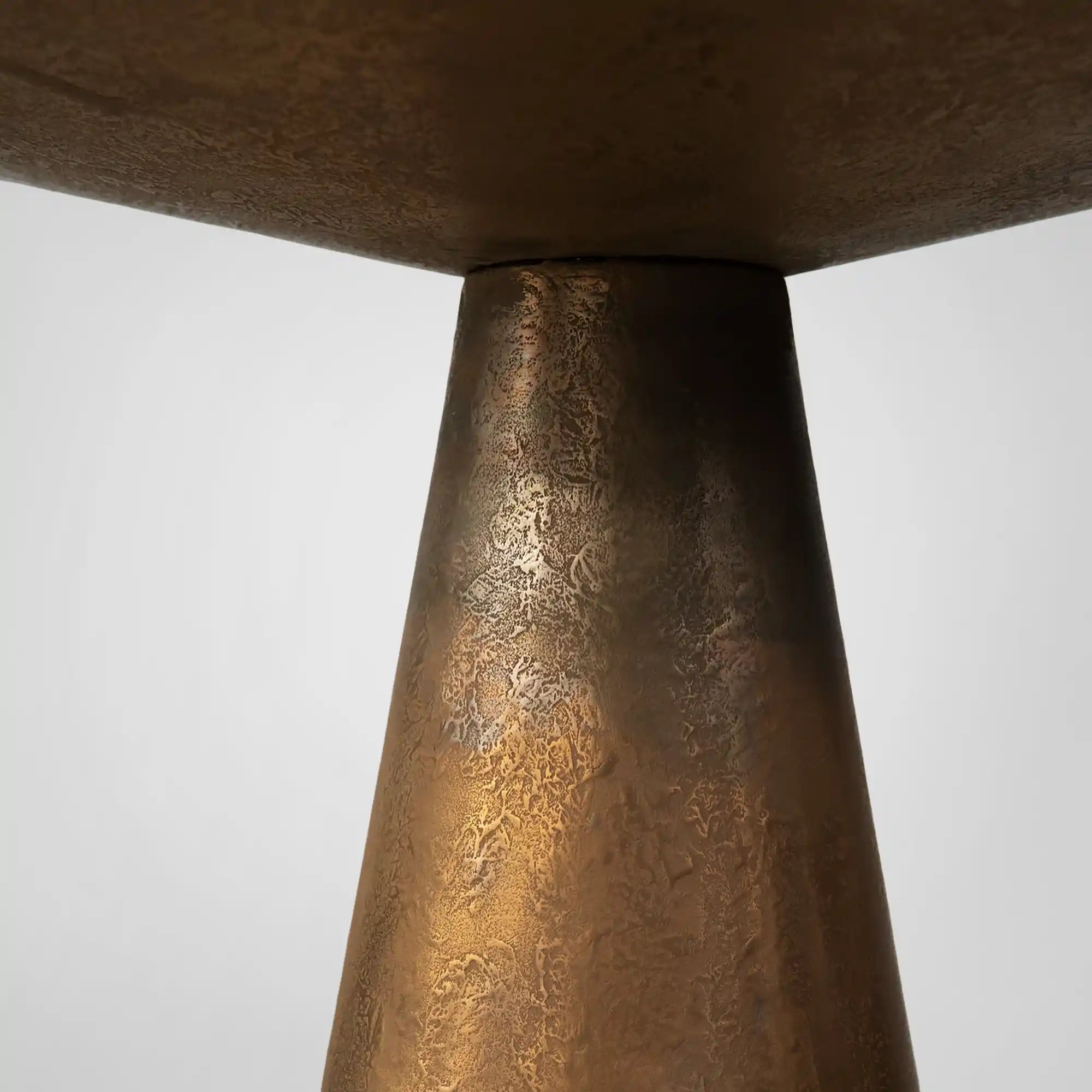 Patina Copper Mushroom Side Table