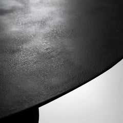Kyoto Round Coffee Table Nickel-Plated Cast Aluminum Cocktail Table Living Room Metal Center Tea Table