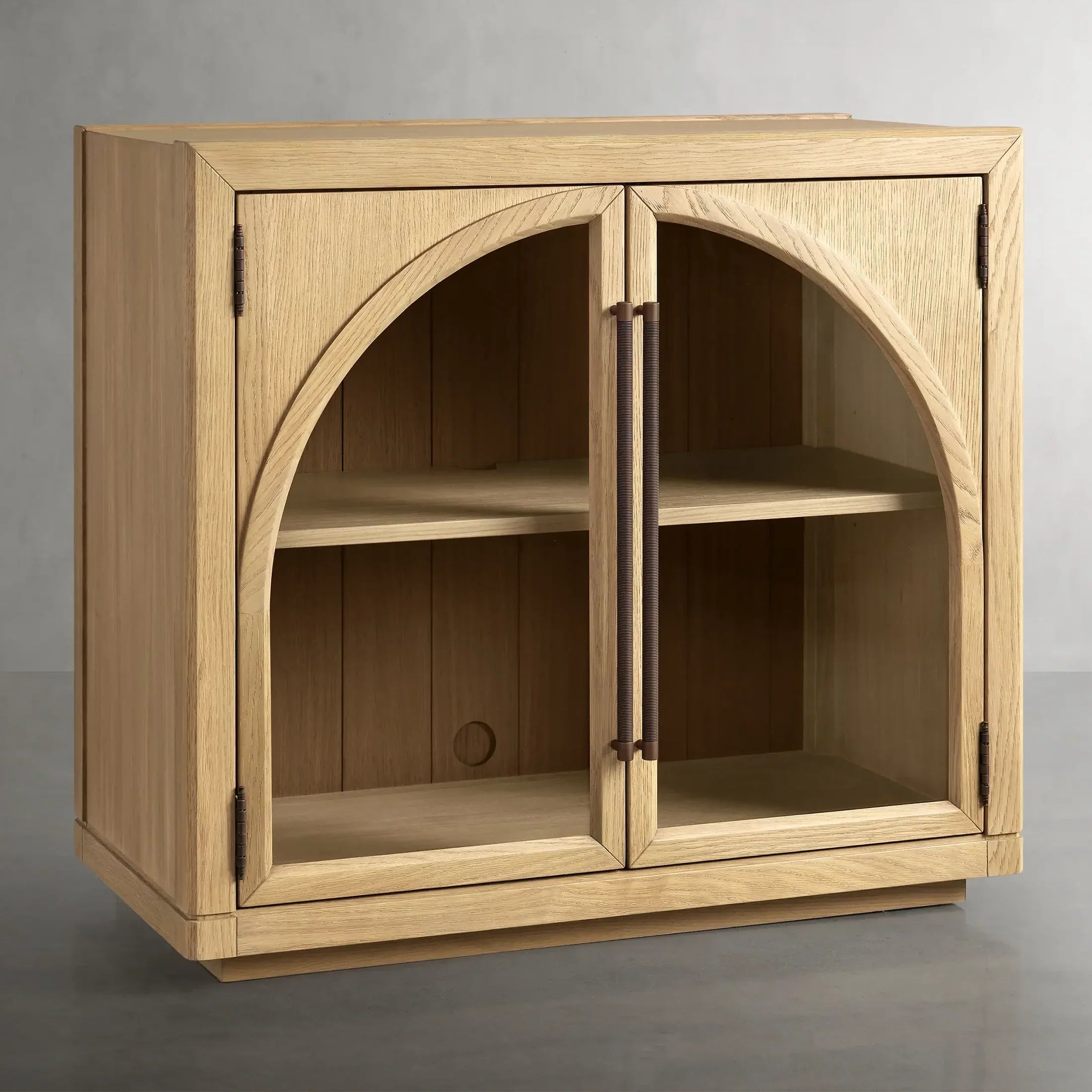Hattie Oak Hall Chest Arched Design Storage Cabinets
