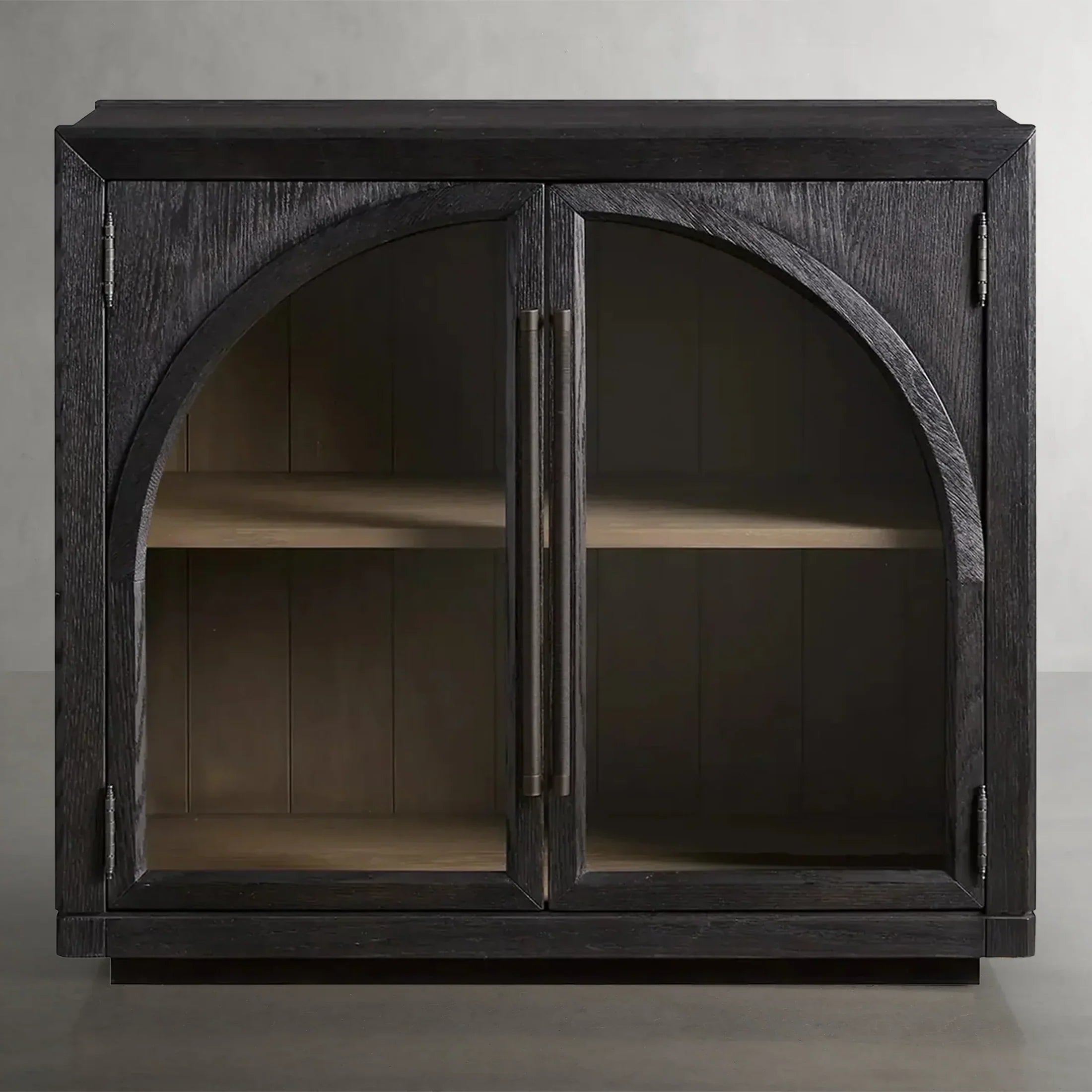 Hattie Oak Hall Chest Arched Design Storage Cabinets