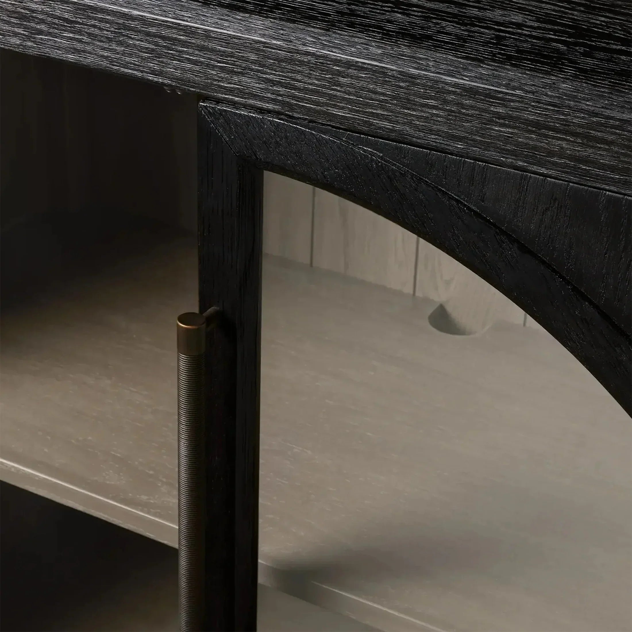 Hattie Oak Hall Chest Arched Design Storage Cabinets