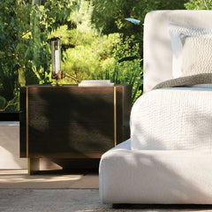 Mihaela Wood Closed Nightstand Retro Oak Nightside Table With Drawer Barrel Inspired