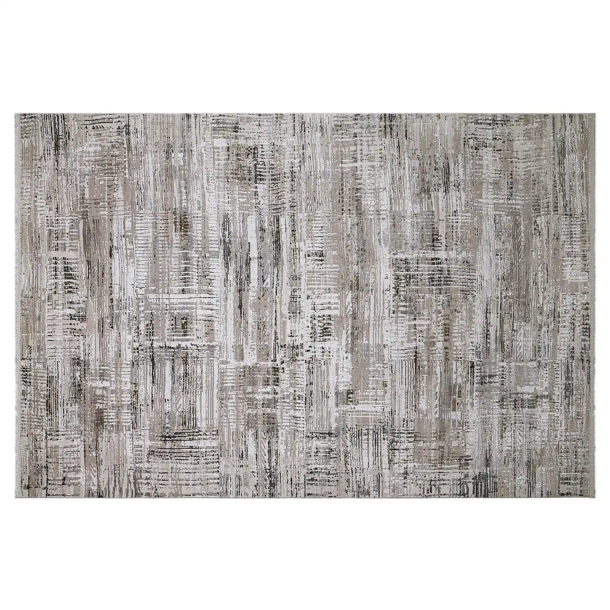 Milano Layered Linear Abstract Neutral Area Rug Industrial Texture Understated Sophisticated & Versatile Carpet Modern Layered Linear Abstract Style