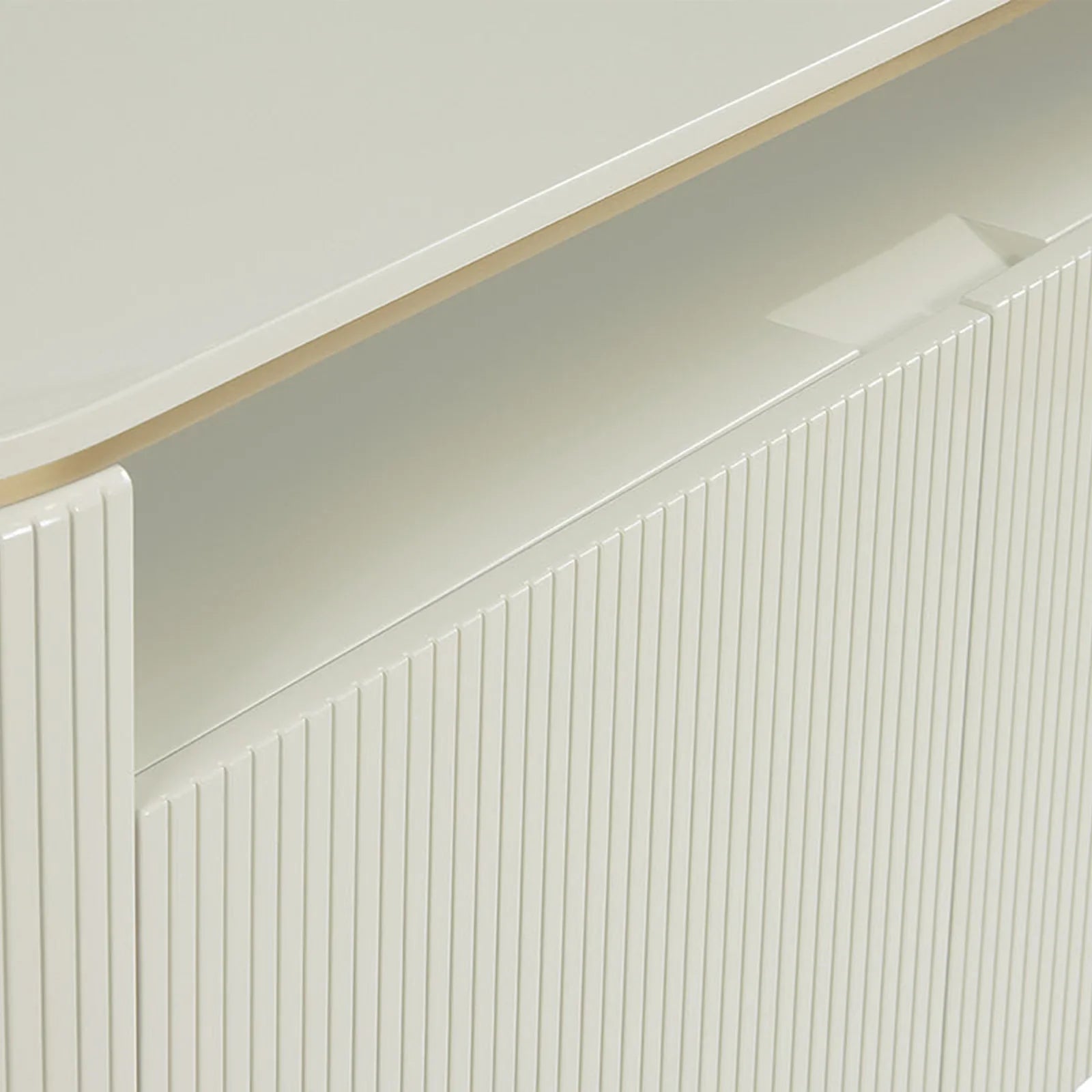 Panoso Curved Sideboard Luxury Buffet Cabinet With Gold stainless steel legs