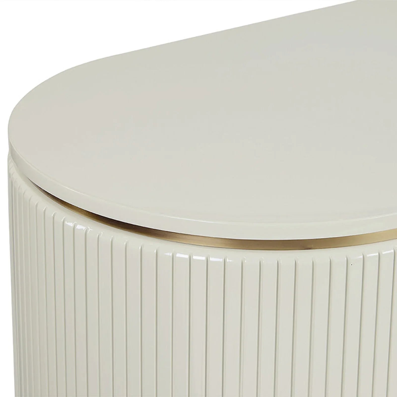 Panoso Curved Sideboard Luxury Buffet Cabinet With Gold stainless steel legs