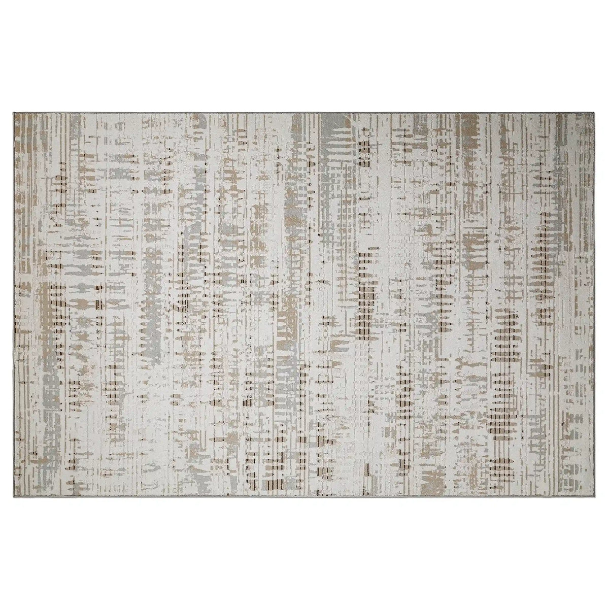 Puxina Abstract Linear Texture Neutral Area Rug with Minimalist Order & Casual Art Carpet Modern Linear Texture Style
