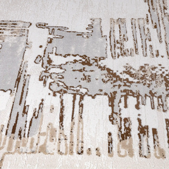 Puxina Soft Layered Block Abstract Neutral Area Rug with Minimalist Modern Industrial Style Carpet Sketch Deconstructed Style
