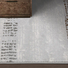 Puxina Soft Linear Texture Neutral Area Rug with Minimalist & Relaxing Carpet Soft Script Texture Style