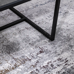 Torino Disrupted Linear Texture Abstract Neutral Area Rug Modern Disrupted Linear Abstract Style Carpet