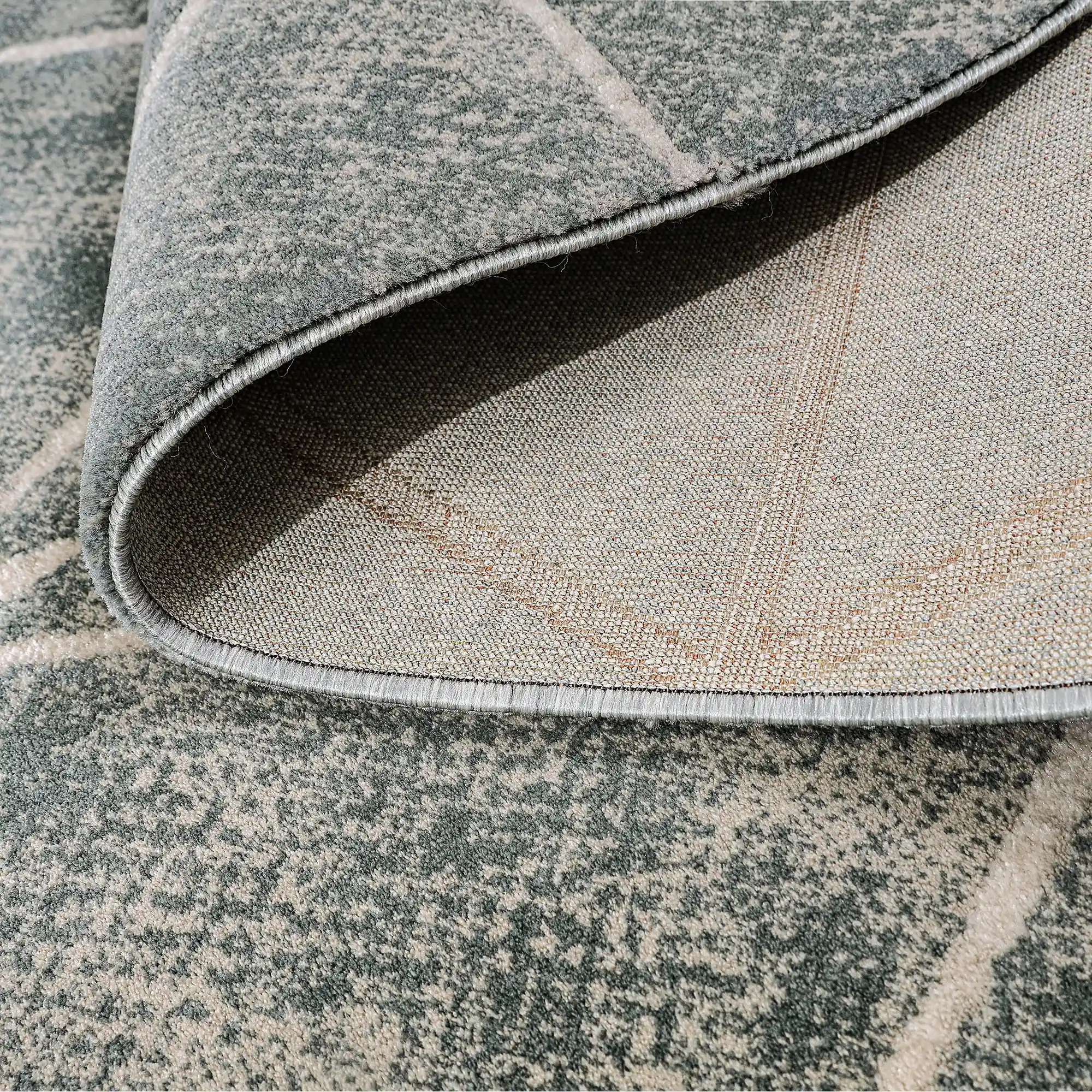 Torino Faceted Grid Abstract Neutral Area Rug with a Sense of Order & Design Carpet Modern Geometric Starburst Style