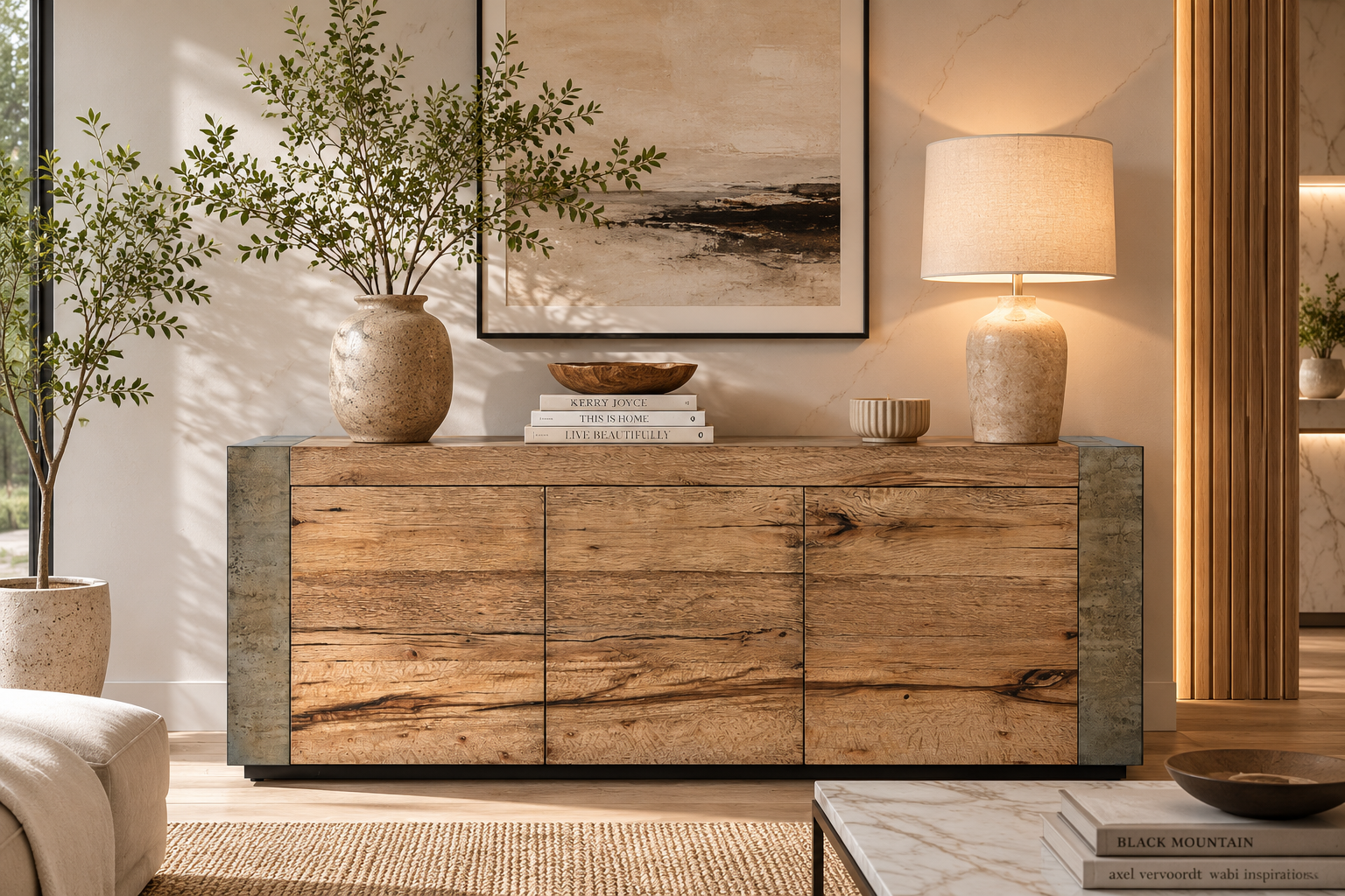 Telluride Mexican Oak TV Stand Cabinet Media Console Result Sideboard Wood Television Storage Unit