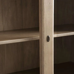 Tuscany Italian Crafted Wood Display Storage Cabinet With Glass Door