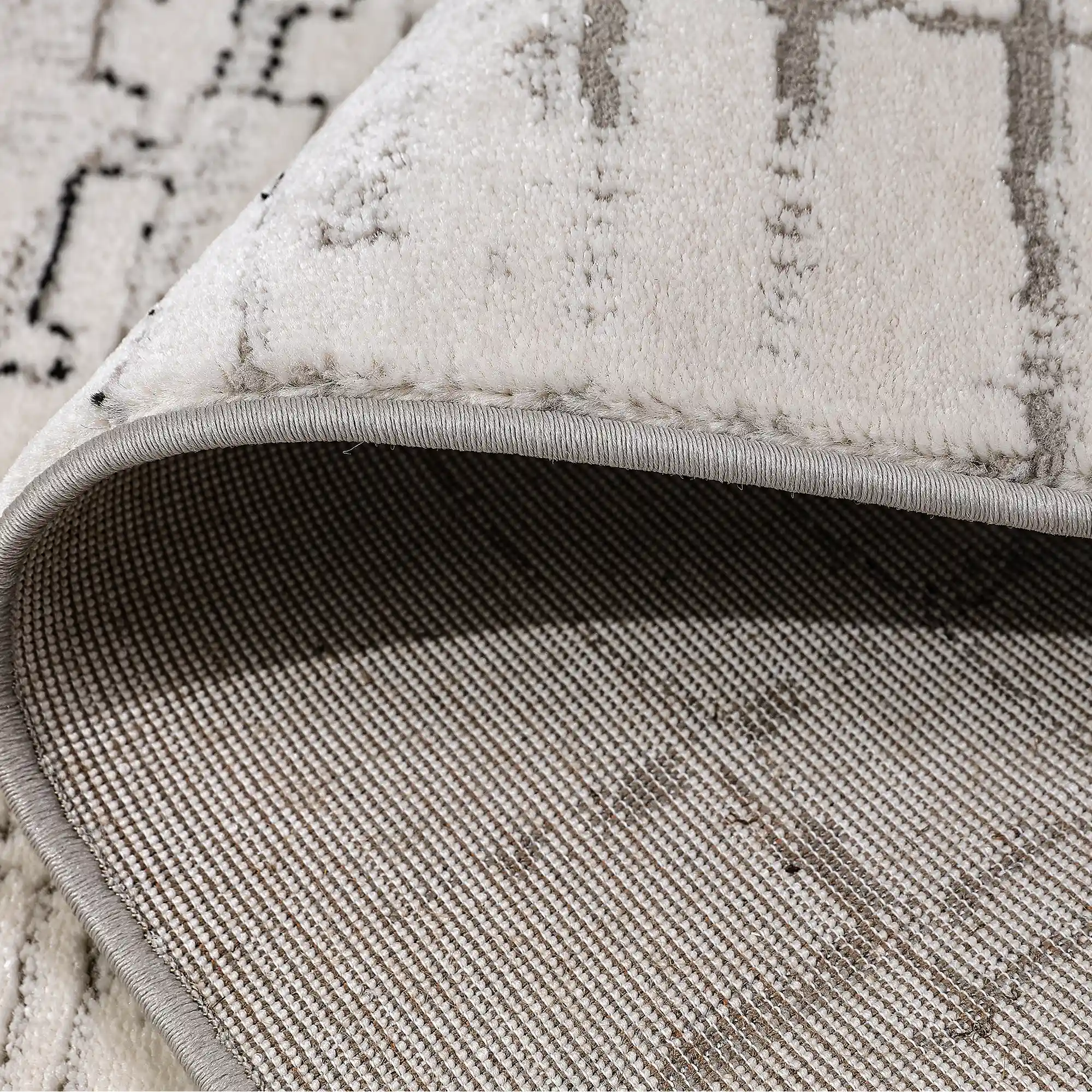 Xiangshe Layered Linear Abstract Neutral Area Rug with Deconstructed Sketch Style Carpet