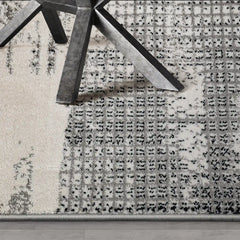 Xiangshe Textured Grid Modern Area Rug Artistic & Retro Minimalist & Rational Style Carpet